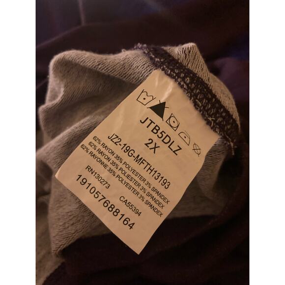 Lee Riders Women's Top Size 2X Purple Shape Illusions Batwing - Picture 5 of 6